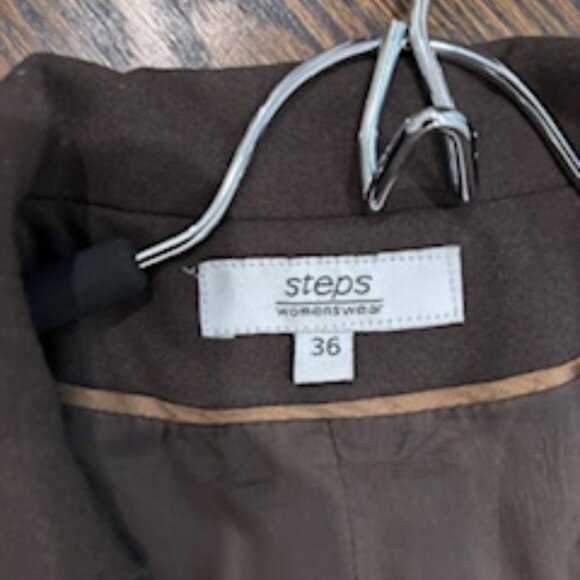 Vintage brown blazer- sz EU 36 - Picture 3 of 6